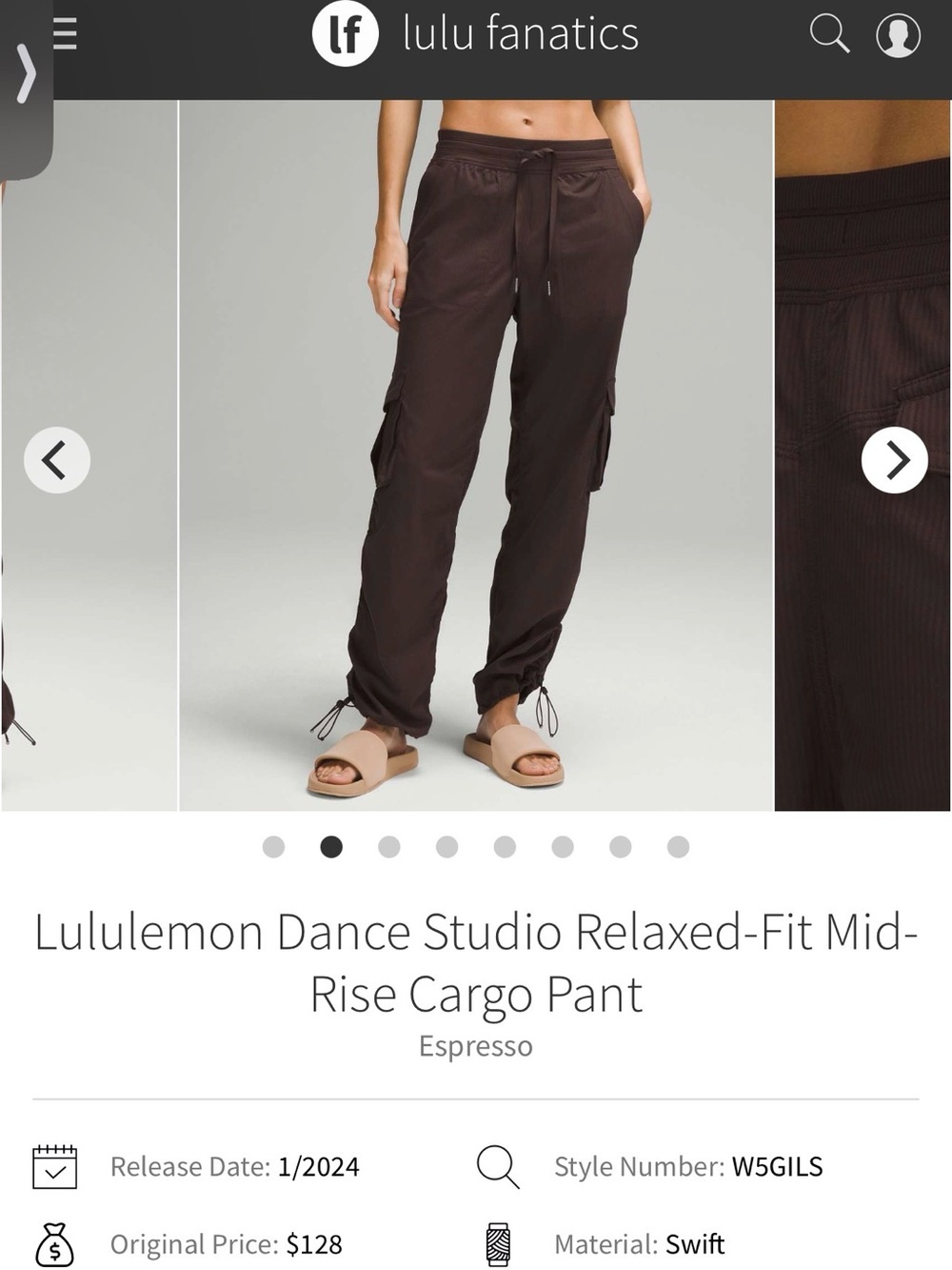 lululemon athletica Relaxed-Fit Mid-Rise Cargo Jogger — Espresso